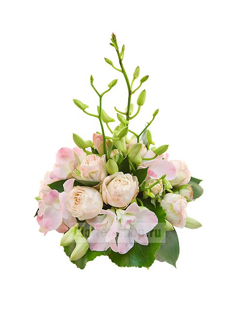 Композиция из орхидей и роз для свадебного стола №46