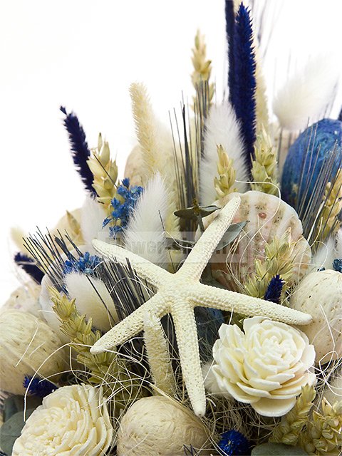 Букет невесты из сухоцветов «Морской бриз»