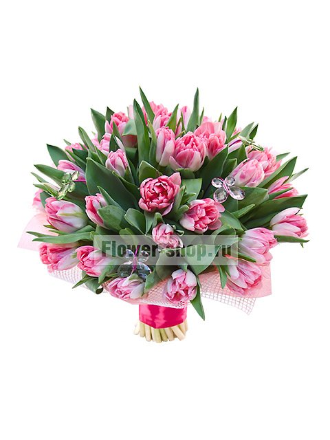 Букет из розовых тюльпанов «Кто на свете всех милее?»