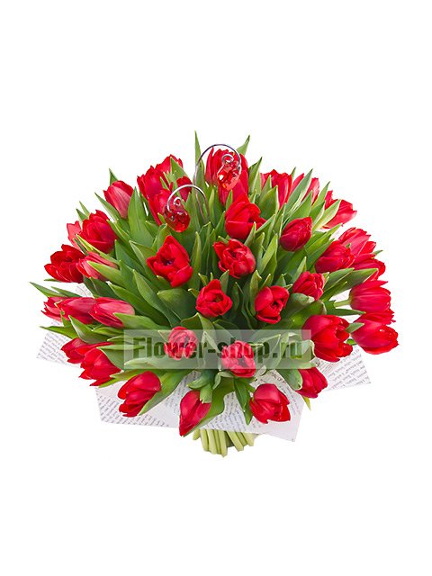Букет из красных тюльпанов «Танго любви»