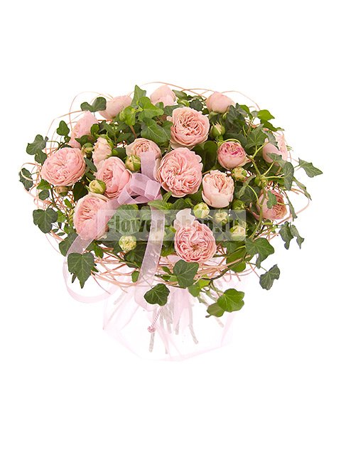 Букет из садовых роз «Английский розовый сад»