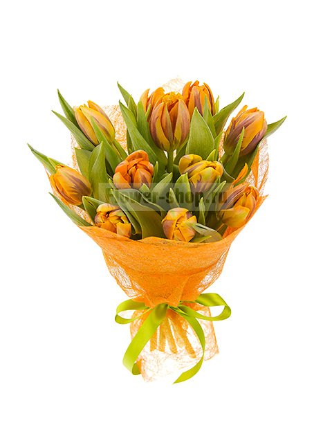Букет из оранжевых тюльпанов