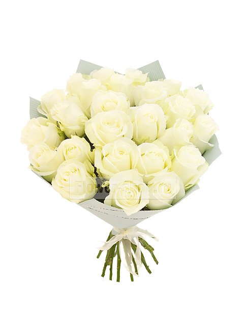 Букет из белых роз «Пломбир»