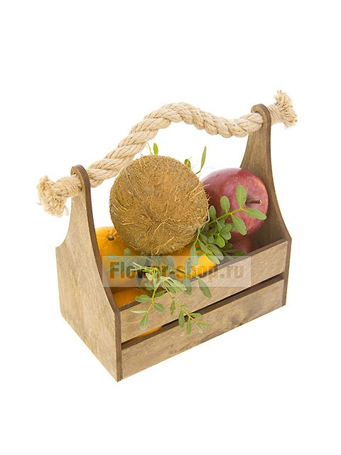Композиция с фруктами и кокосовым орехом «Крепкий орешек»