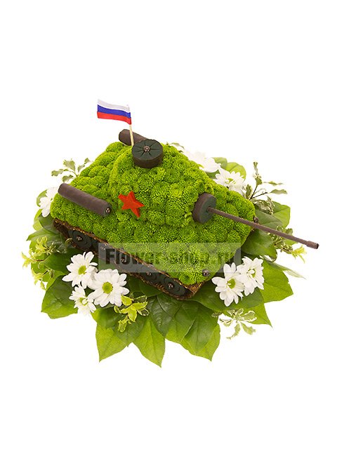 Фигурка из цветов «Памятник Дню Победы 9 мая»