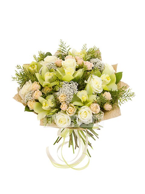Букет из роз и орхидей «Церемония»