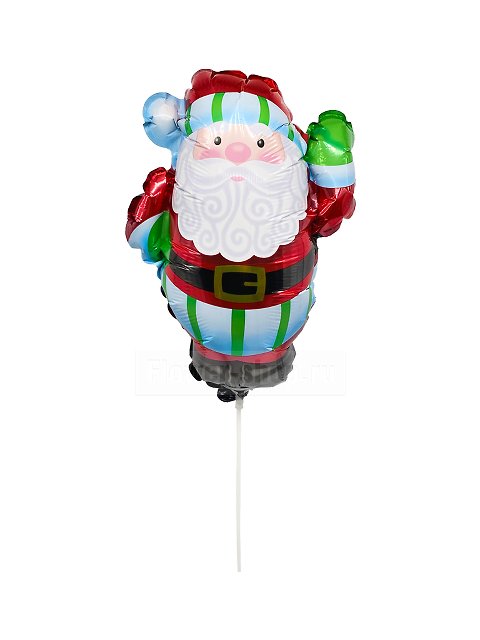 Воздушный шар на палочке «Добрый Санта»