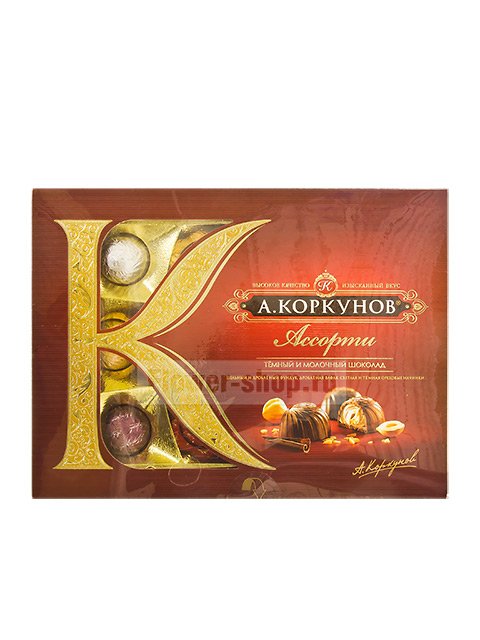 Конфеты Коркунов «Ассорти» темный и молочный шоколад, 110 г
