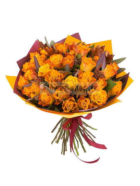 Букет из роз «Шелест листьев» - купить с бесплатной доставкой в Москве