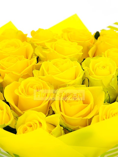 Букет из желтых роз «Солнечный диск»