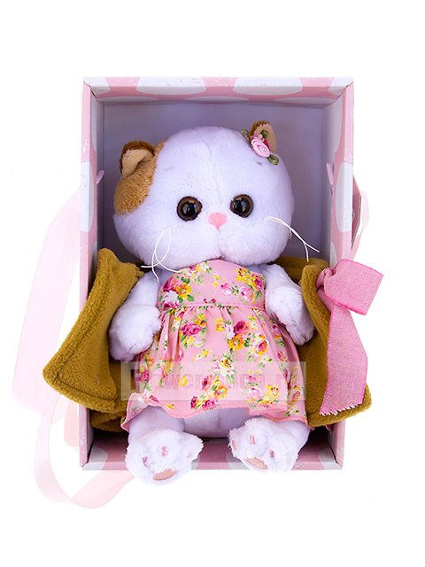 Мягкая игрушка «Кошечка Лили в накидке и розовом сарафане»