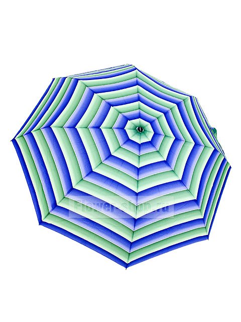 Зонт складной «Сине-зеленая полоска»