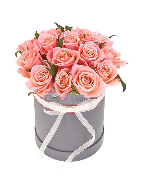 Букет из роз в шляпной коробке «Катарина»