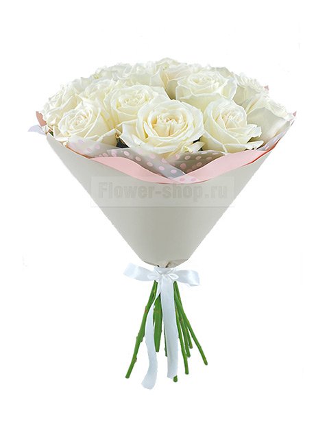 Букет из 15 белых эквадорских роз