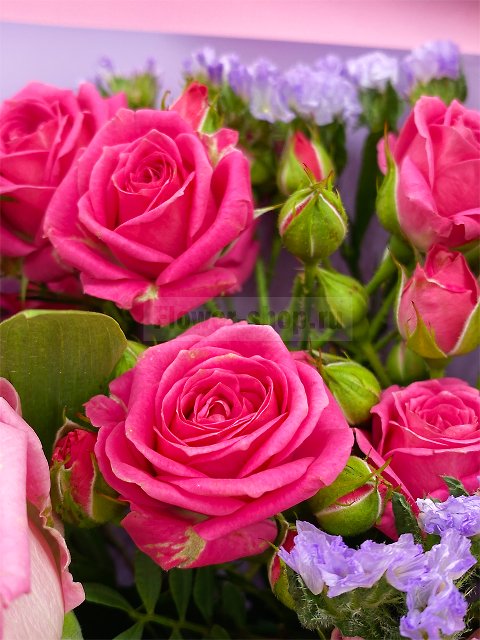 Букет из роз и альстромерий «Сад в стиле Бохо»
