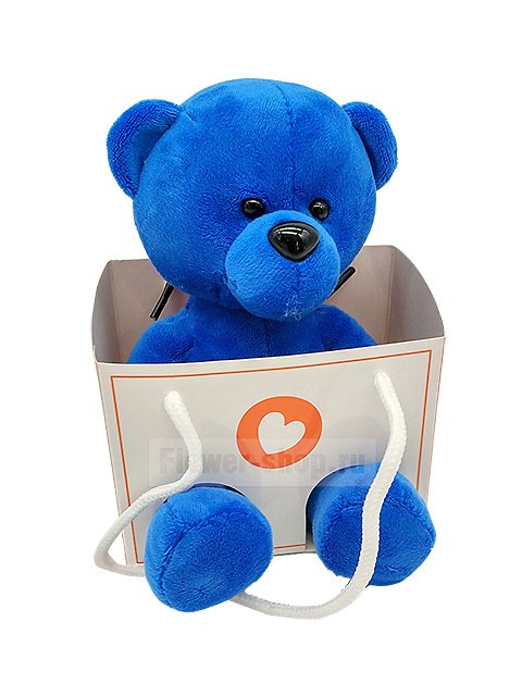 Мягкая игрушка «Медвежонок Сюрприз синий»